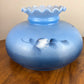 Vintage Hurricane Lamp Shade | Blue Purple Floral Hurricane Lamp Shade