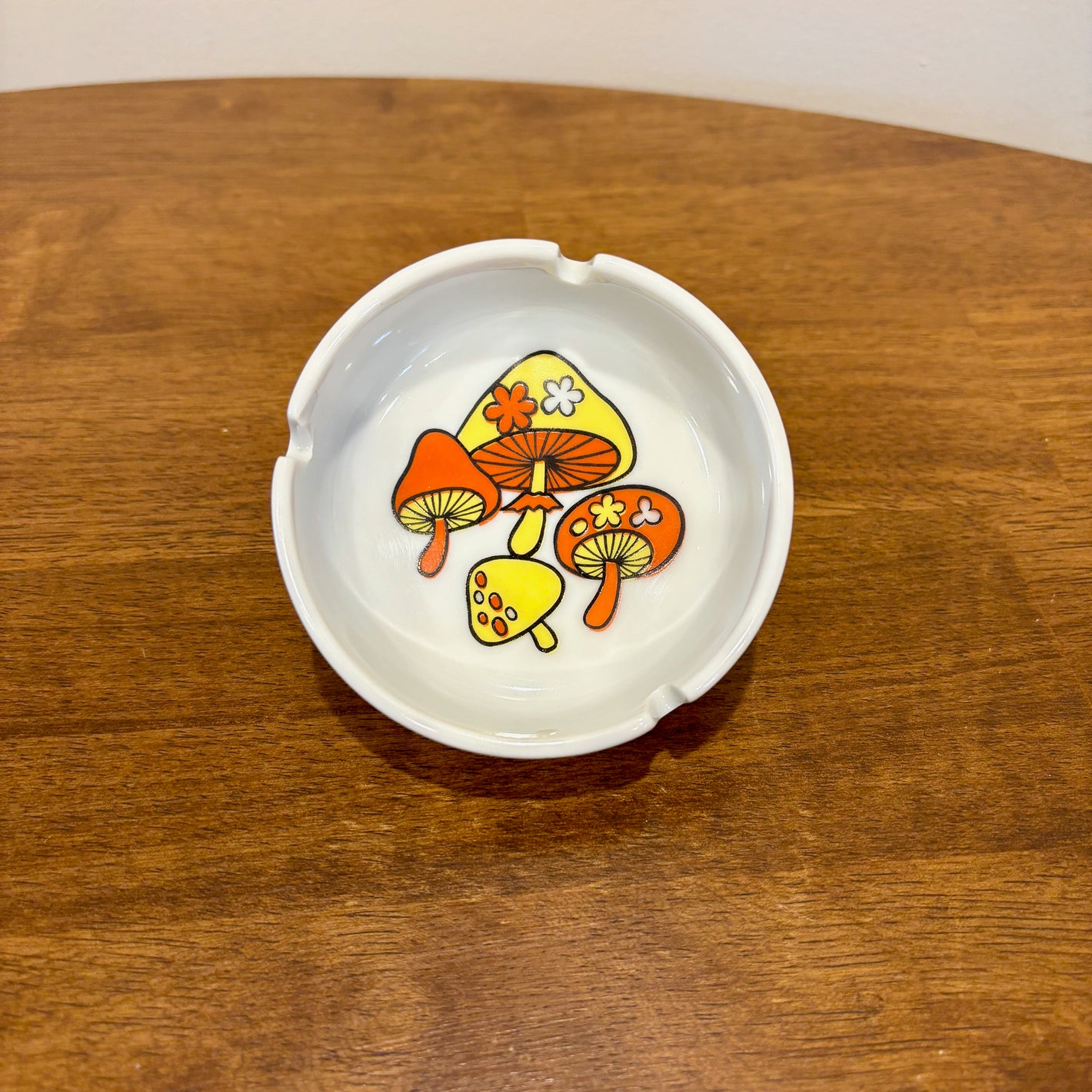 Vintage Small Ceramic Mushroom Ashtray