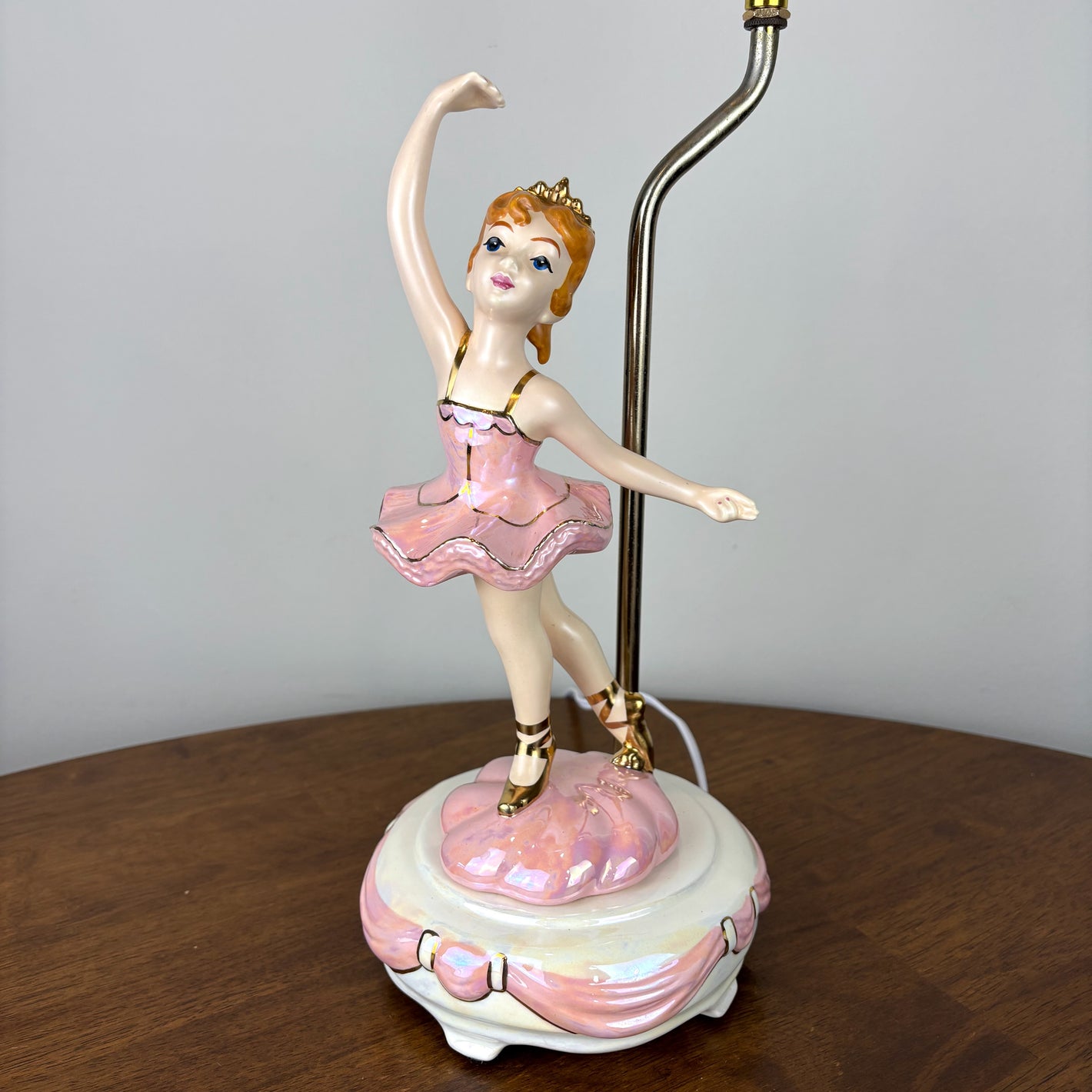 Vintage 1961 Ballerina Girl Ceramic Table Lamp