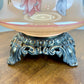 Vintage Beige Luster Pink White Floral Milk Glass Hurricane Lamp | Vintage Lamp