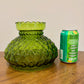 Green Glass Diamond Quilt Vintage Hurricane Lamp Shade | Student Lamp Shade