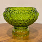 Green Glass Diamond Quilt Vintage Hurricane Lamp Shade | Student Lamp Shade