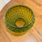 Green Glass Diamond Quilt Vintage Hurricane Lamp Shade | Student Lamp Shade