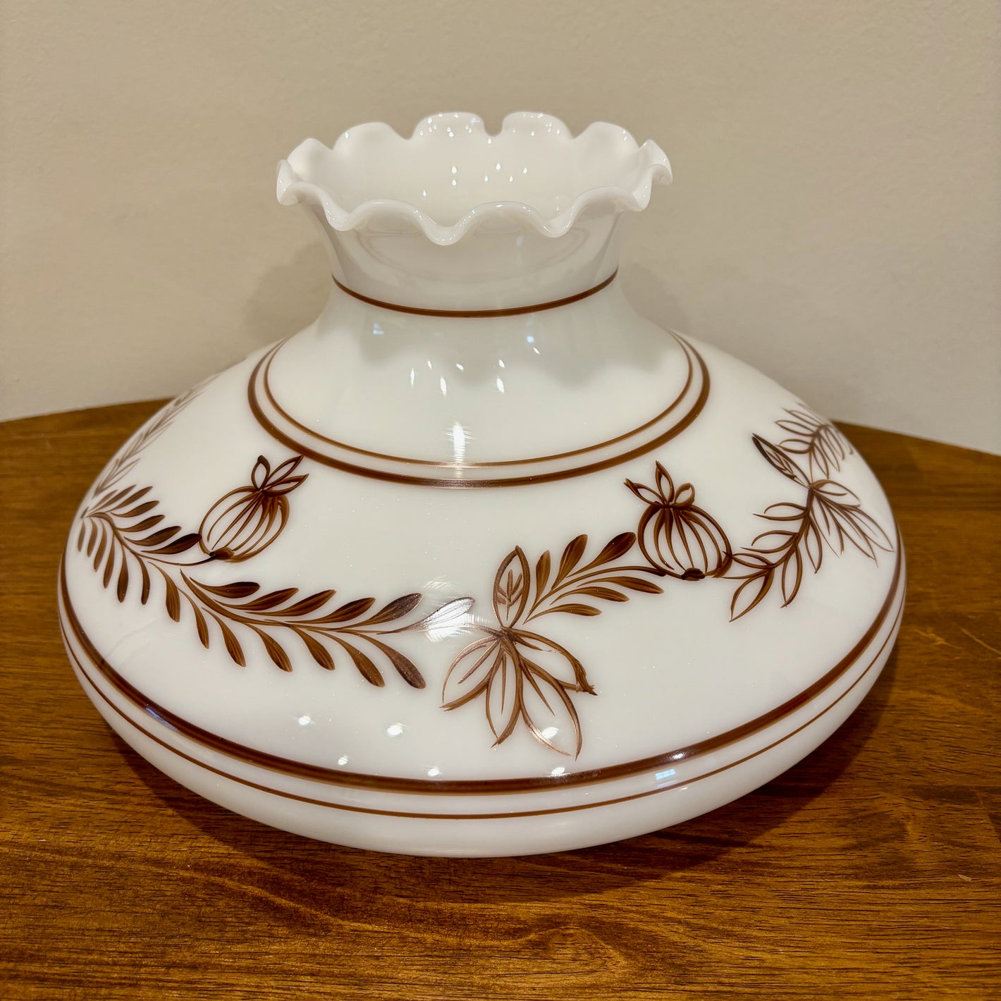 Brown Pumpkin Leaves Vintage Hurricane Lamp Shade