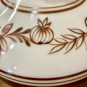 Brown Pumpkin Leaves Vintage Hurricane Lamp Shade