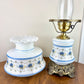 Vintage Quoizel Abigail Adams Blue Floral Hurricane Lamp 21" | Vintage Lamp