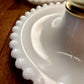 Pair Vintage Floral Milk Glass Lamps | Vintage Lamp