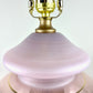 Vintage Pink Glass Floral Table Lamp | Vintage Lamp