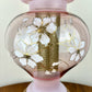 Vintage Pink Glass Floral Table Lamp | Vintage Lamp