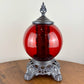 Vintage Red Spiral Glass Nightlight Lamp | Vintage Lamp