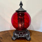 Vintage Red Spiral Glass Nightlight Lamp | Vintage Lamp
