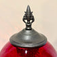 Vintage Red Spiral Glass Nightlight Lamp | Vintage Lamp
