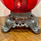 Vintage Red Spiral Glass Nightlight Lamp | Vintage Lamp