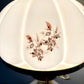 Vintage White Floral Leaves Melon Hurricane Lamp | Vintage Lamp