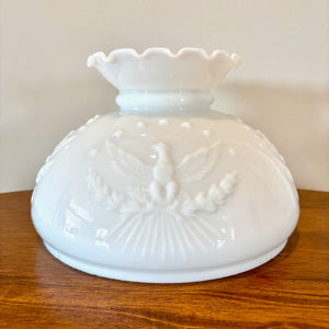 Vintage Hurricane Lamp Shade | Eagle Star Glass Shade