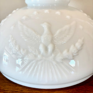 Vintage Hurricane Lamp Shade | Eagle Star Glass Shade