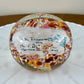 Antique 1892 Married Name Plaque Glass Paperweight | Collectible Glass