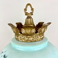 Vintage Pink Purple Floral Green Highlight Glass Nightlight Lamp