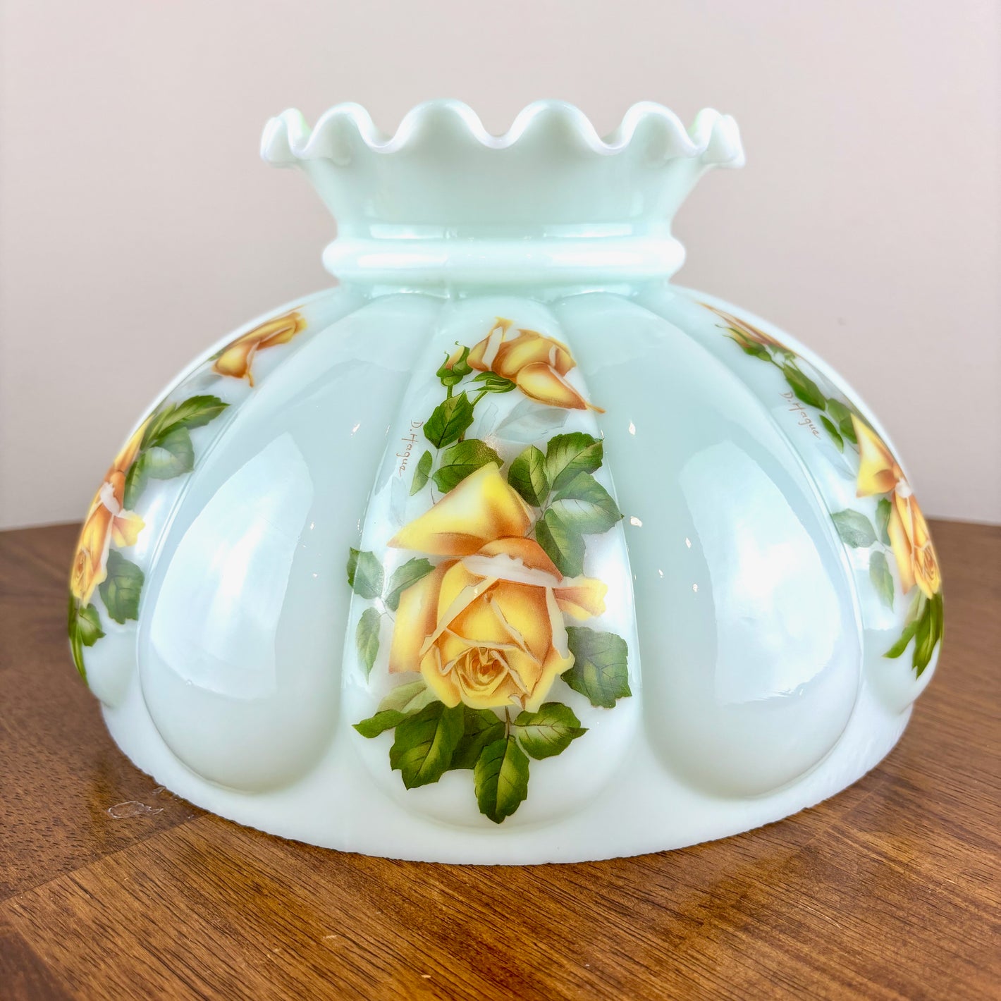 Vintage Hurricane Lamp Shade | Glass Shade