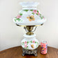 Vintage Butterfly Pink Floral Milk Glass Hurricane Lamp | Vintage Lamp
