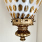 Vintage Fenton Honeysuckle Coin Dot Swag Lamp