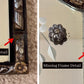 Antique 1920's Floral Leaves Etched Glass Ornate Frame Mirror 22.25" Height