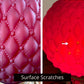 Vintage Ruby Red Satin Diamond Quilt Glass Nightlight Lamp