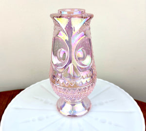 Rose Carnival Owl Fairy Lamp By Mosser Glass