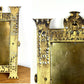 Vintage Ornate Gold Cast Iron Beveled Mirror Double Arm Sconce with Glass Candle Holders