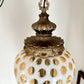 Vintage Fenton Honeysuckle Coin Dot Swag Lamp