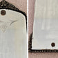 Art Deco Etched Grape Beveled Ornate Wood Frame Mirror | Etched Mirror