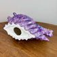 Vintage Purple Blue Ceramic Shell Nightlight Lamp