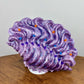 Vintage Purple Blue Ceramic Shell Nightlight Lamp