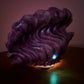 Vintage Purple Blue Ceramic Shell Nightlight Lamp