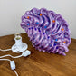 Vintage Purple Blue Ceramic Shell Nightlight Lamp