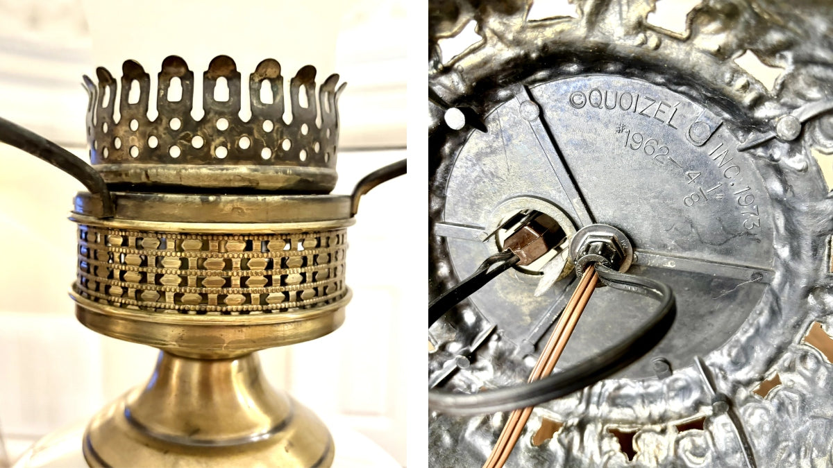 Large Vintage Abigail Adams Hurricane Lamp