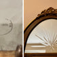 Antique June 1923 Sunburst Cut Glass Mirror