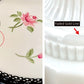 Vintage Pink Rose Floral Milk Glass Hurricane Lamp | Vintage Lamp