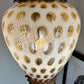 Vintage Fenton Honeysuckle Coin Dot Swag Lamp