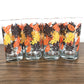 Vintage Libbey Crisa Fall Leaves Highball Glasses (Set of 4), Retro Drinking Glasses