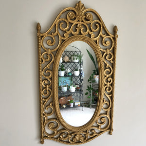 Vintage Wall Mirror, Mid Century Syroco Wall Mirror, Hollywood Regency Style Wall Mirror