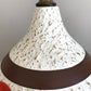 Vintage Ceramic 3 Dot Orange Brown Striped Table Lamp
