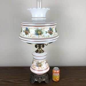 Large Abigail Adams Hurricane Lamp, Vintage Quoizel Lamp, GWTW Table Lamp