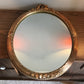 Vintage Ornate Oval Gold Wall Mirror, Vintage Hollywood Regency Mirror