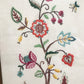Vintage Finished Framed Crewel Flowers Butterfly Deer, Crewel Embroidery Finished