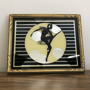 Vintage Art Deco Nude Lady Framed Small Wall Mirror