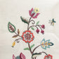 Vintage Finished Framed Crewel Flowers Butterfly Deer, Crewel Embroidery Finished