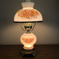 Vintage White Milk Glass Hurricane Table Lamp, Parlor Lamp, Bedroom Lamp, GWTW Table Lamp