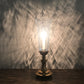 Vintage Crackle Glass Hurricane Shade Table Lamp