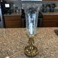 Vintage Crackle Glass Hurricane Shade Table Lamp